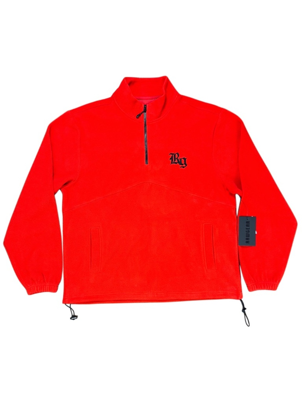 NWT RawGear Red Quarter Zip Fleece Pullover Men’s Small RAW Logo